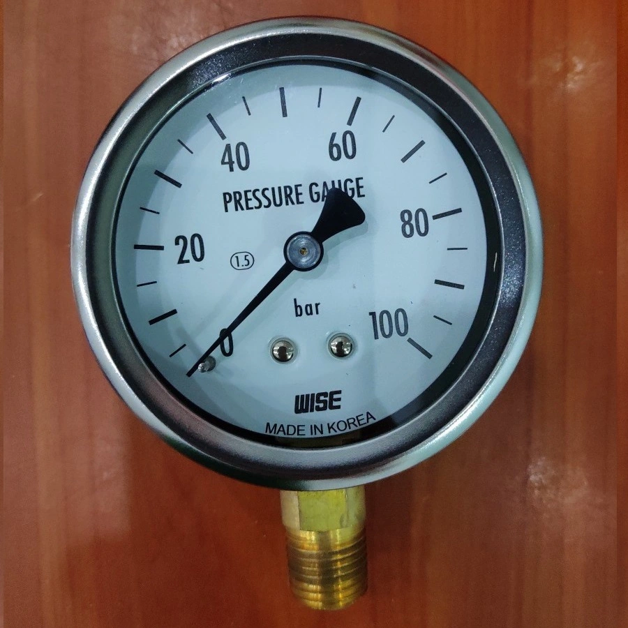 Đồng hồ áp suất Wise loại P254 D63mm ¼” NPT, giải đo 100bar