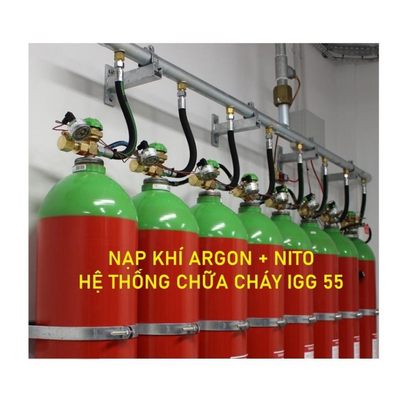 Nạp khí chữa cháy cho hệ thống IG-55 80-83Lít 200bar